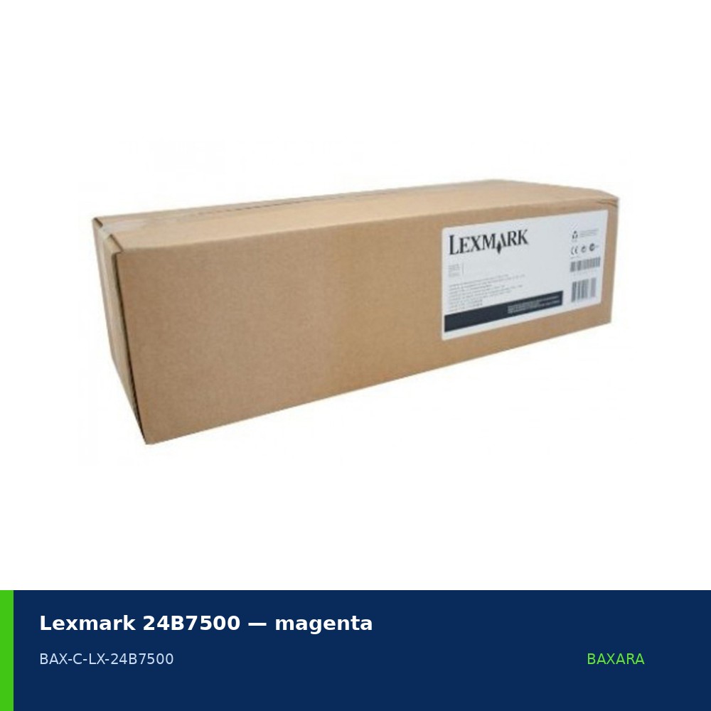 Toner Lexmark 24B7500 magenta — visuel produit BAXARA.