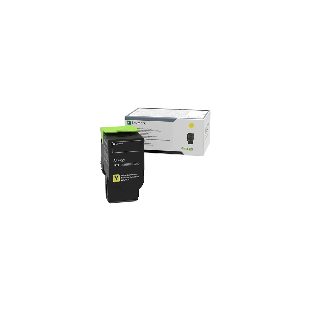 Toner jaune haute capacité Lexmark 78C0U40 pour CS521dn — visuel produit BAXARA.