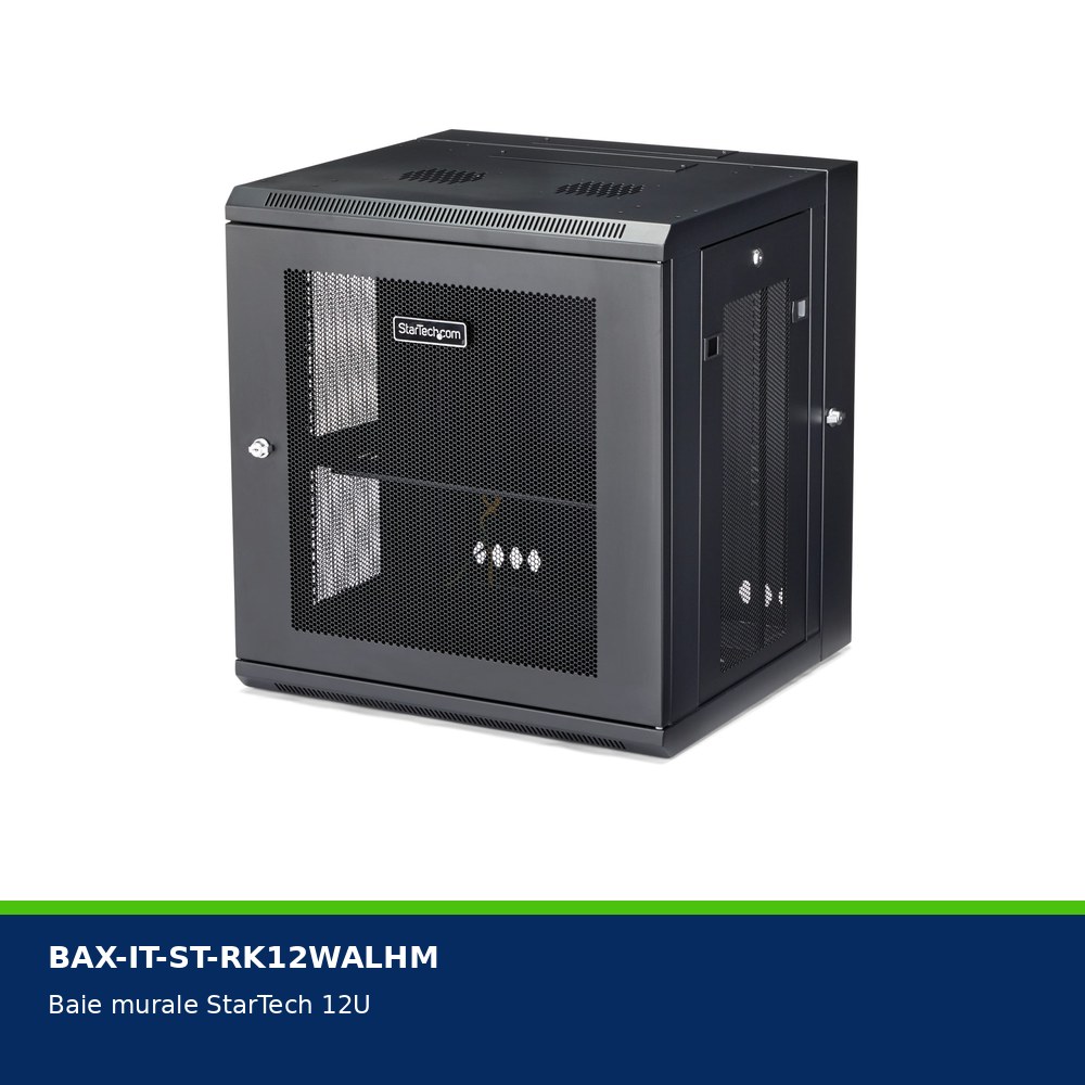 StarTech RK12WALHM – baie réseau murale 12U — visuel produit BAXARA.