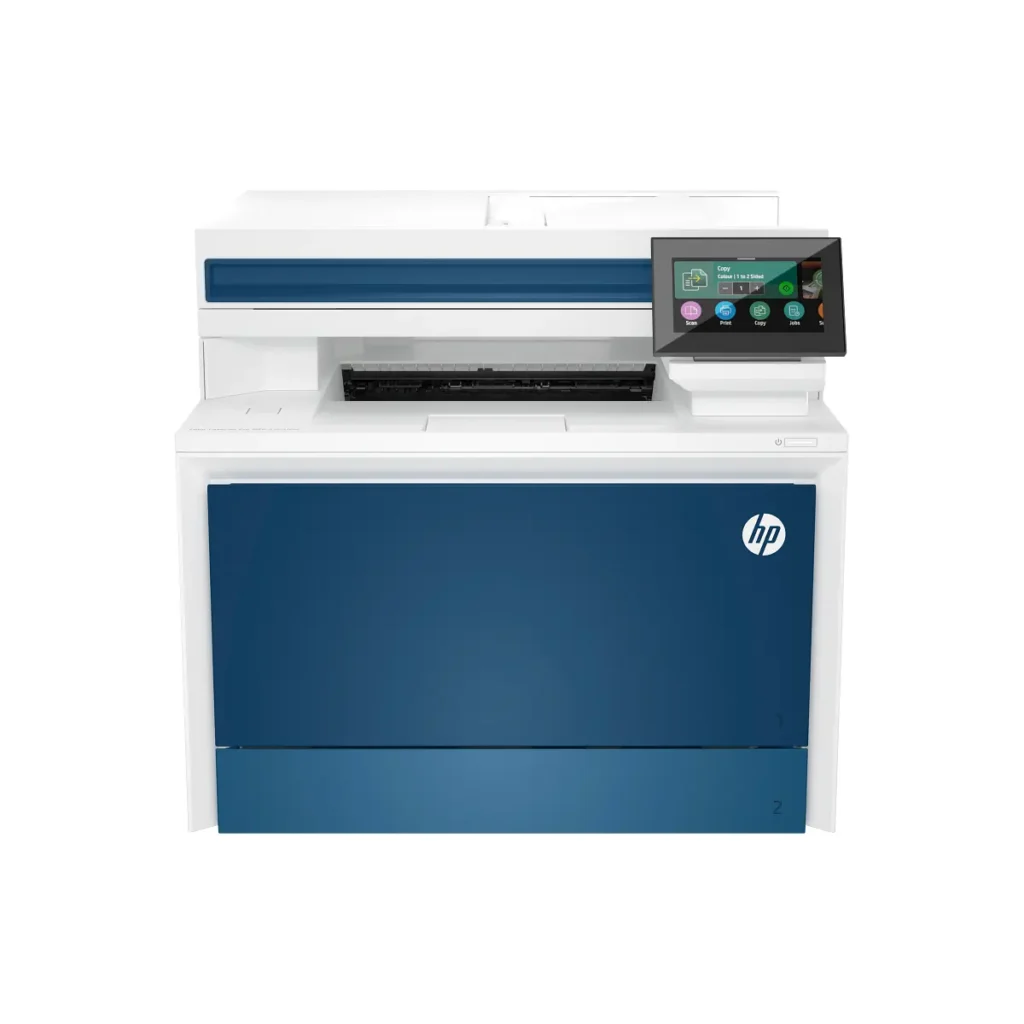 Imprimante multifonction laser couleur HP Color LaserJet Pro MFP 4303fdw sur fond blanc.